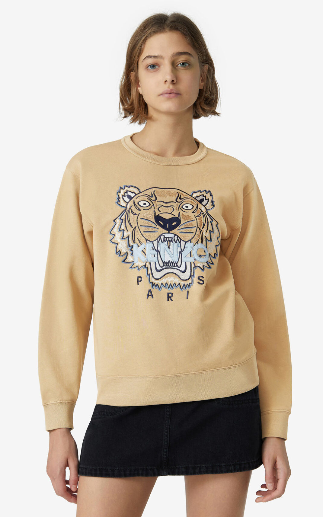 Sudadera Kenzo Tiger Mujer Beige QOG973081